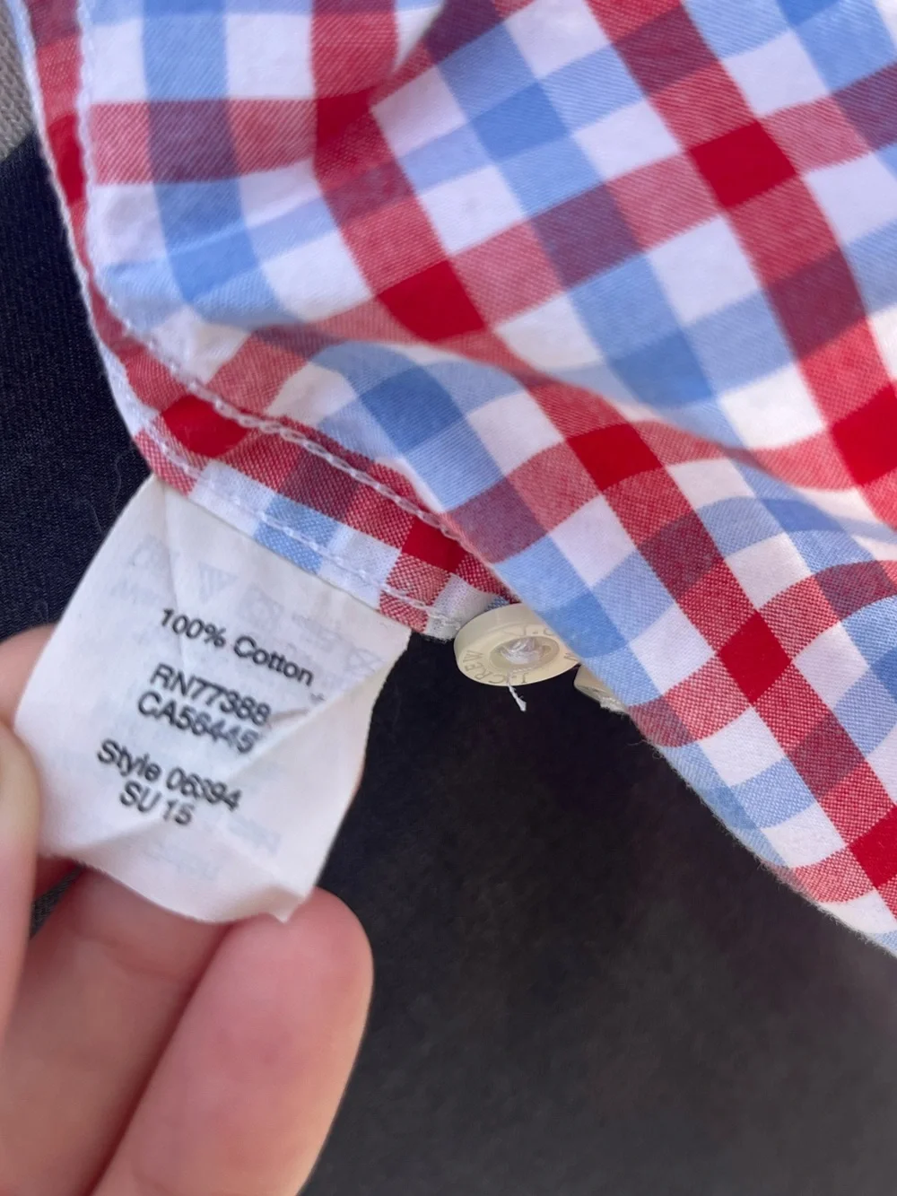 J. Crew Red and Blue Plaid Button-Down Shirt medium